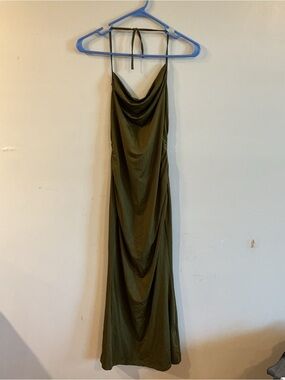 zara long asymmetric foil dress Zara Asymmetric Foil Dress
